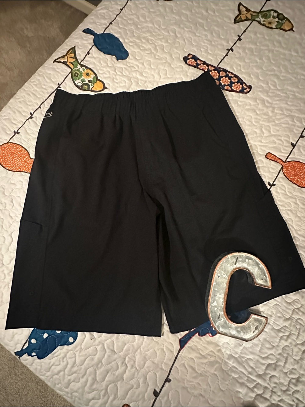 Magellan Outdoors Black Men's Athletic Shorts Fish Gear Water Repellent
